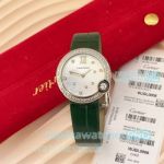 Swiss Replica Cartier Ballon Blanc de Lady 30mm Watches Steel Diamond-set